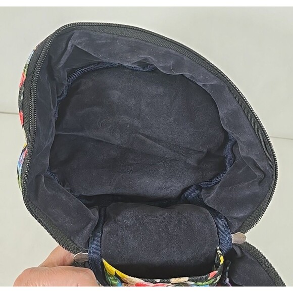 Zippered 10 Bottle Essential Oil & Diffuser Carrying Case Bag Tote Floral Round - Picture 5 of 8